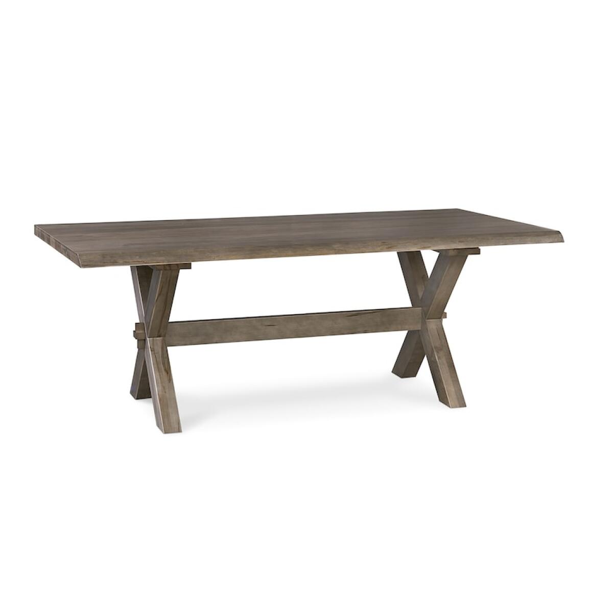 Crossbuck Maple Live Edge Dining Table Dining Tables Bassett Furniture