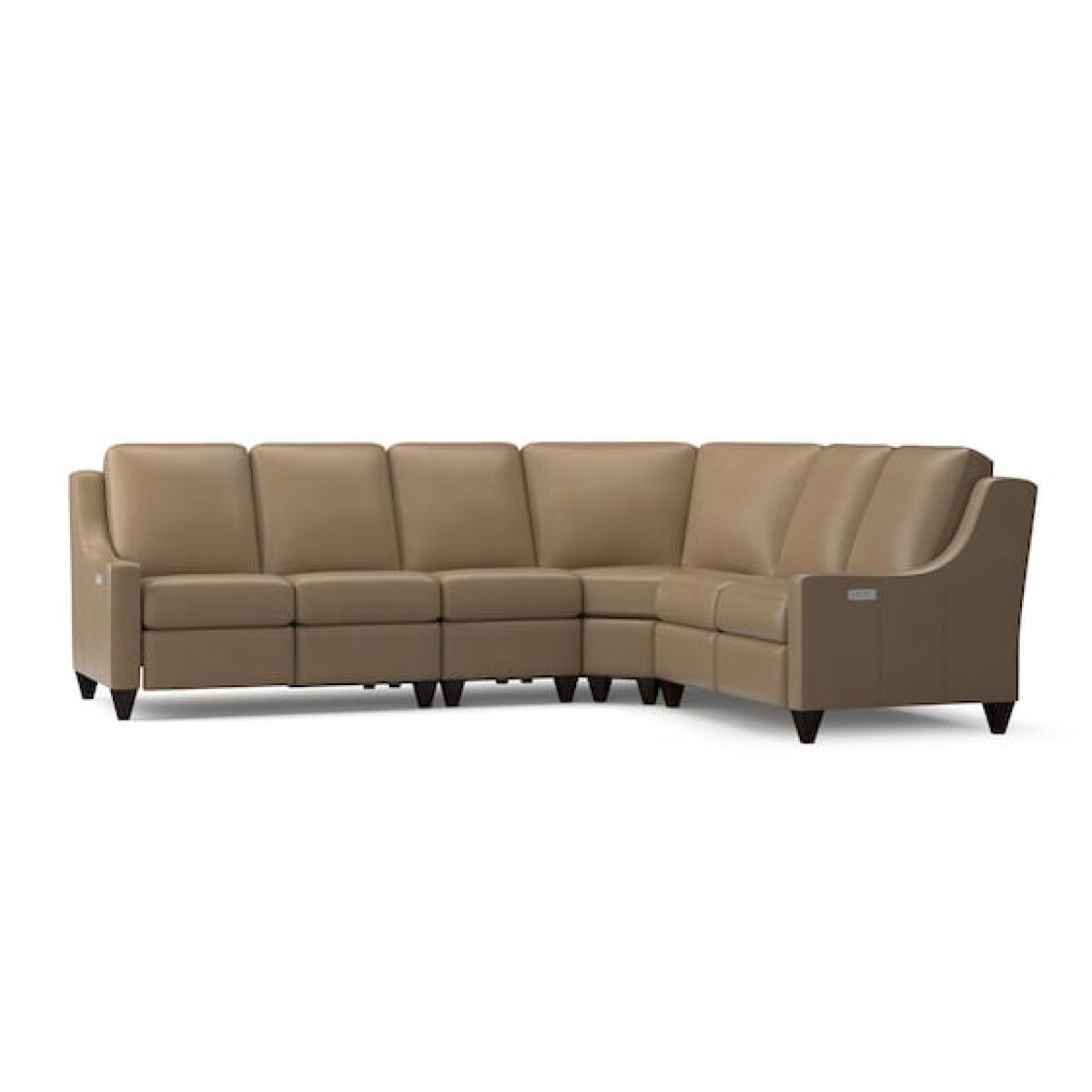 Benchmade Motion 4 Piece Reclining Leather L-Shaped Sectional Benchmade Motion 4 Piece Reclining Leather L-Shaped Sectional - Image 1
