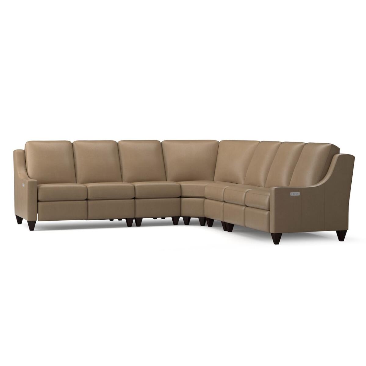 Benchmade Motion 5 Piece Reclining Leather L-Shaped Sectional Benchmade Motion 5 Piece Reclining Leather L-Shaped Sectional - Image 1