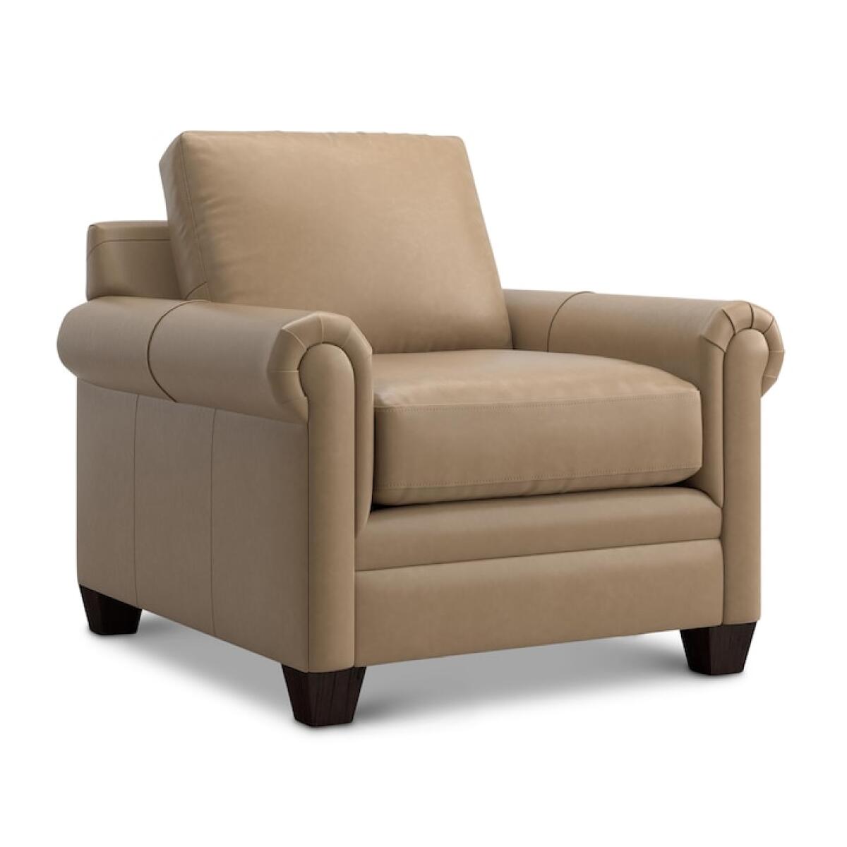 Carolina Leather Panel Arm Accent Chair Carolina Leather Panel Arm Accent Chair - Image 1