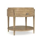 Woodridge Round End Table in Sierra Brown