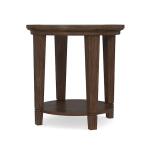 Lewiston Glass Top Round Lamp Table