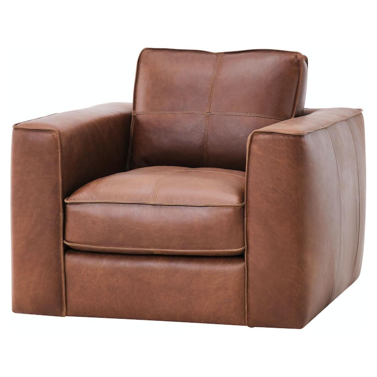Georgetowne Horizon Brown Leather Swivel Chair Georgetowne Horizon Brown Leather Swivel Chair - Image 1