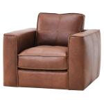 Georgetowne Horizon Brown Leather Swivel Chair