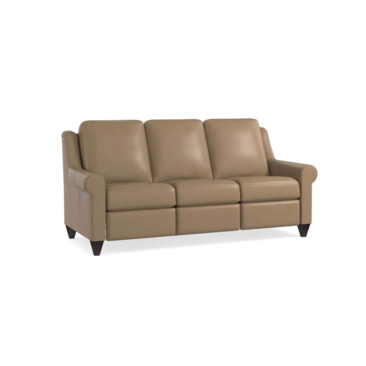 Benchmade Motion Reclining Leather Sock Arm Sofa Benchmade Motion Reclining Leather Sock Arm Sofa - Image 1