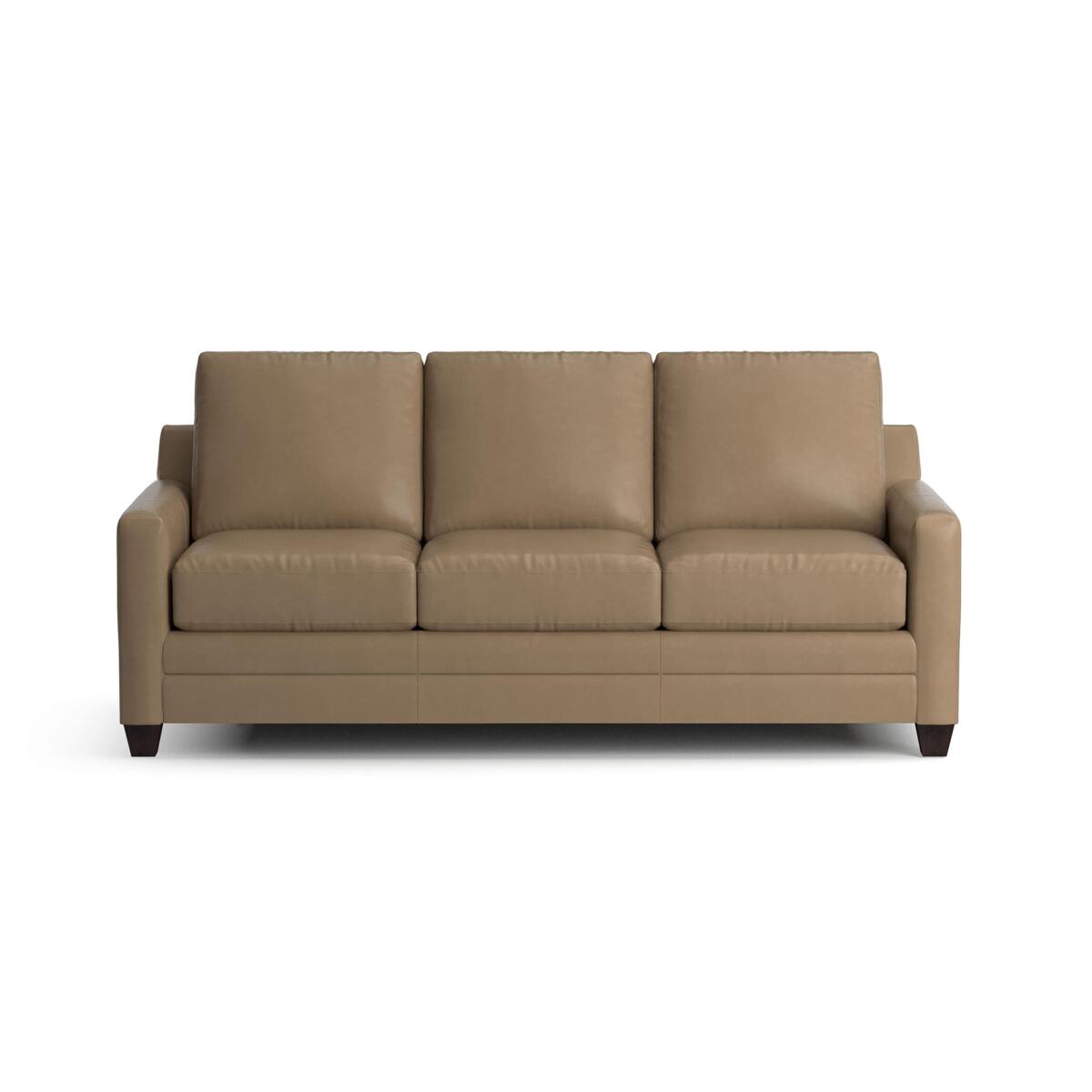 Carolina Leather Thin Track Arm Sofa Carolina Leather Thin Track Arm Sofa - Image 1