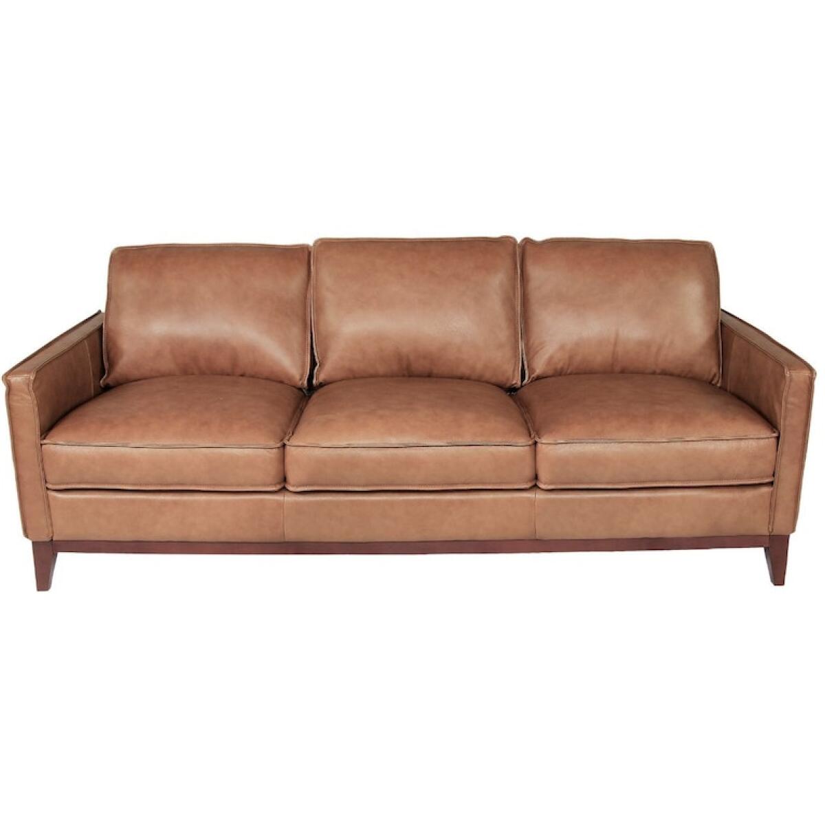 Newport Camel Leather Sofa Newport Camel Leather Sofa - Image 1