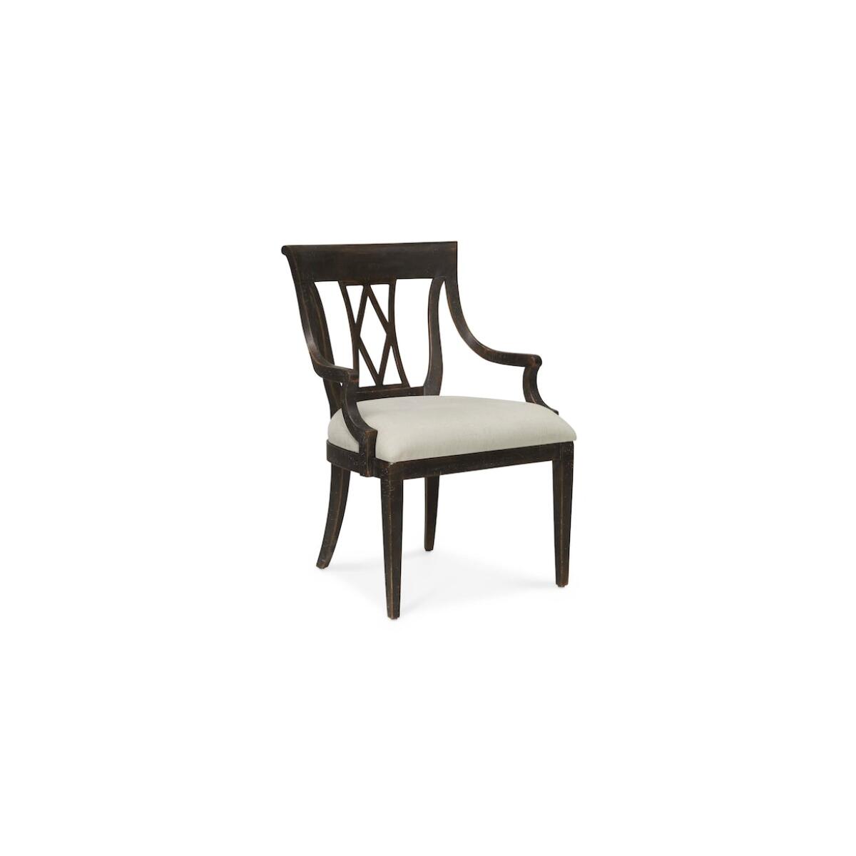 Woodridge Wood Back Arm Chair Cavern Black Woodridge Wood Back Arm Chair Cavern Black - Image 1