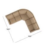 Benchmade Motion 3 Piece Reclining Leather L-Shaped Sectional - Image 2