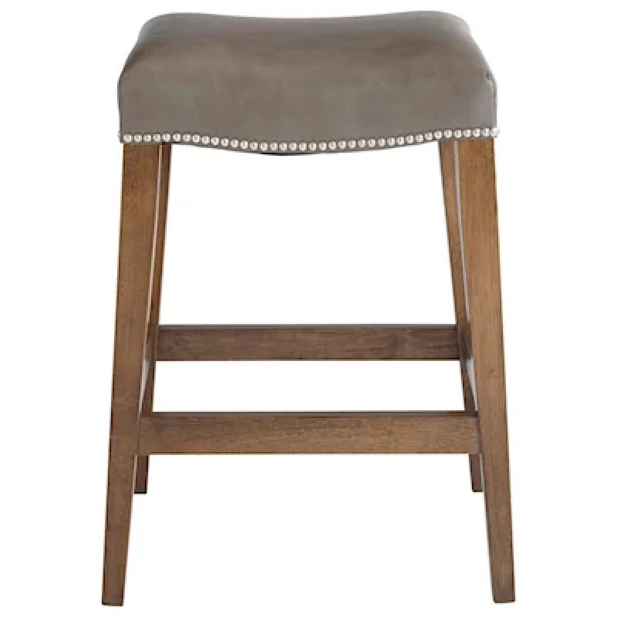 Counter Height Saddle Stool with Upholstered Seat Counter Height Saddle Stool with Upholstered Seat - Image 1