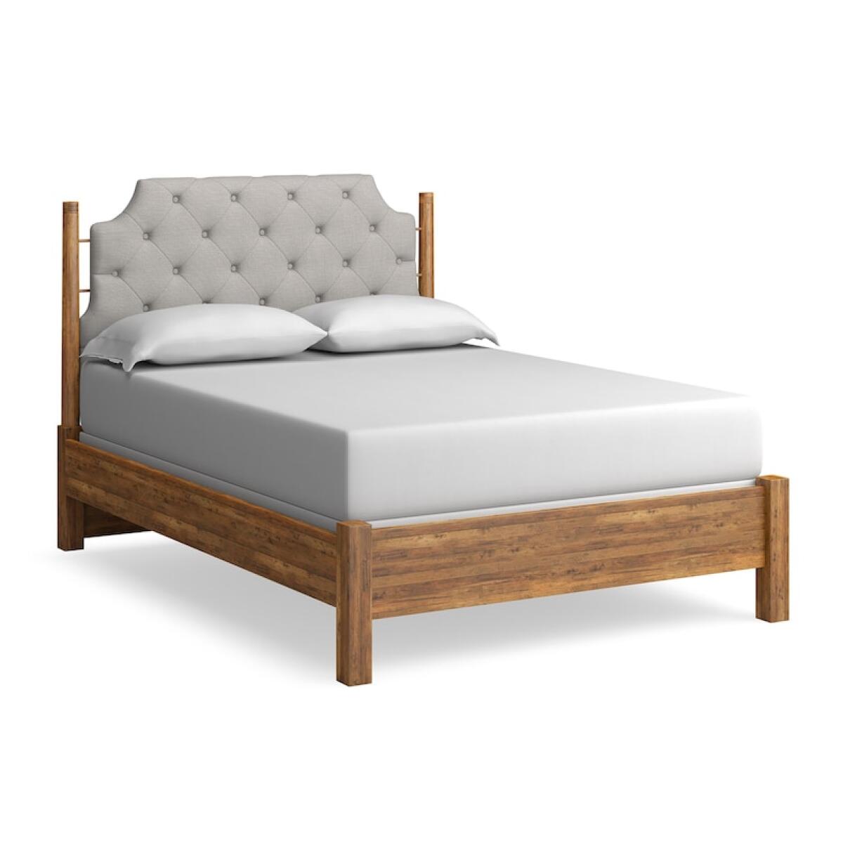 Benchmade Midtown Maple Upholstered Bed Benchmade Midtown Maple Upholstered Bed - Image 1