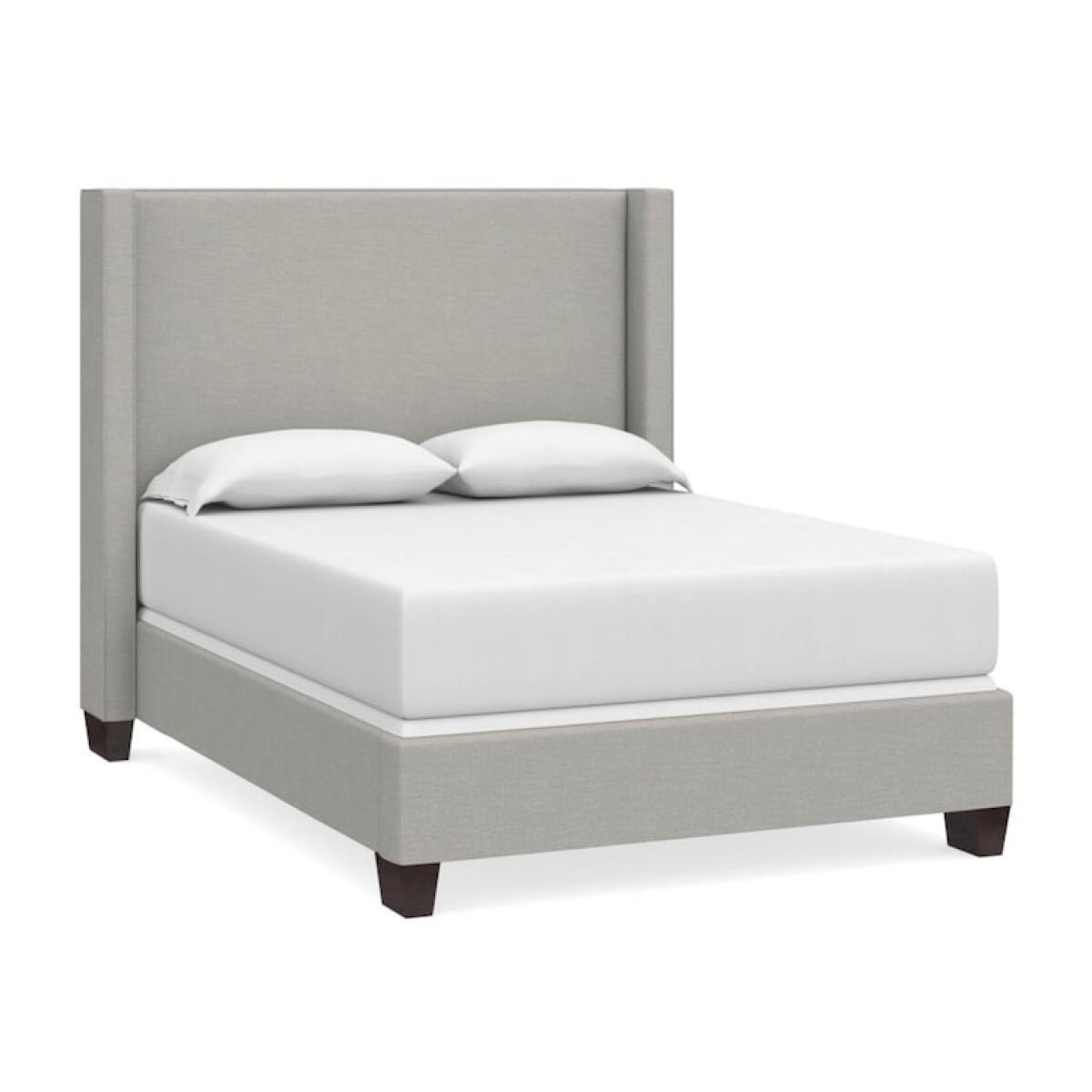 Custom Upholstered Dublin Straight Wing Bed Custom Upholstered Dublin Straight Wing Bed - Image 1