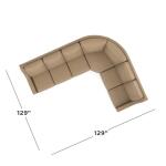 Benchmade Motion 5 Piece Reclining Leather L-Shaped Sectional - Image 2