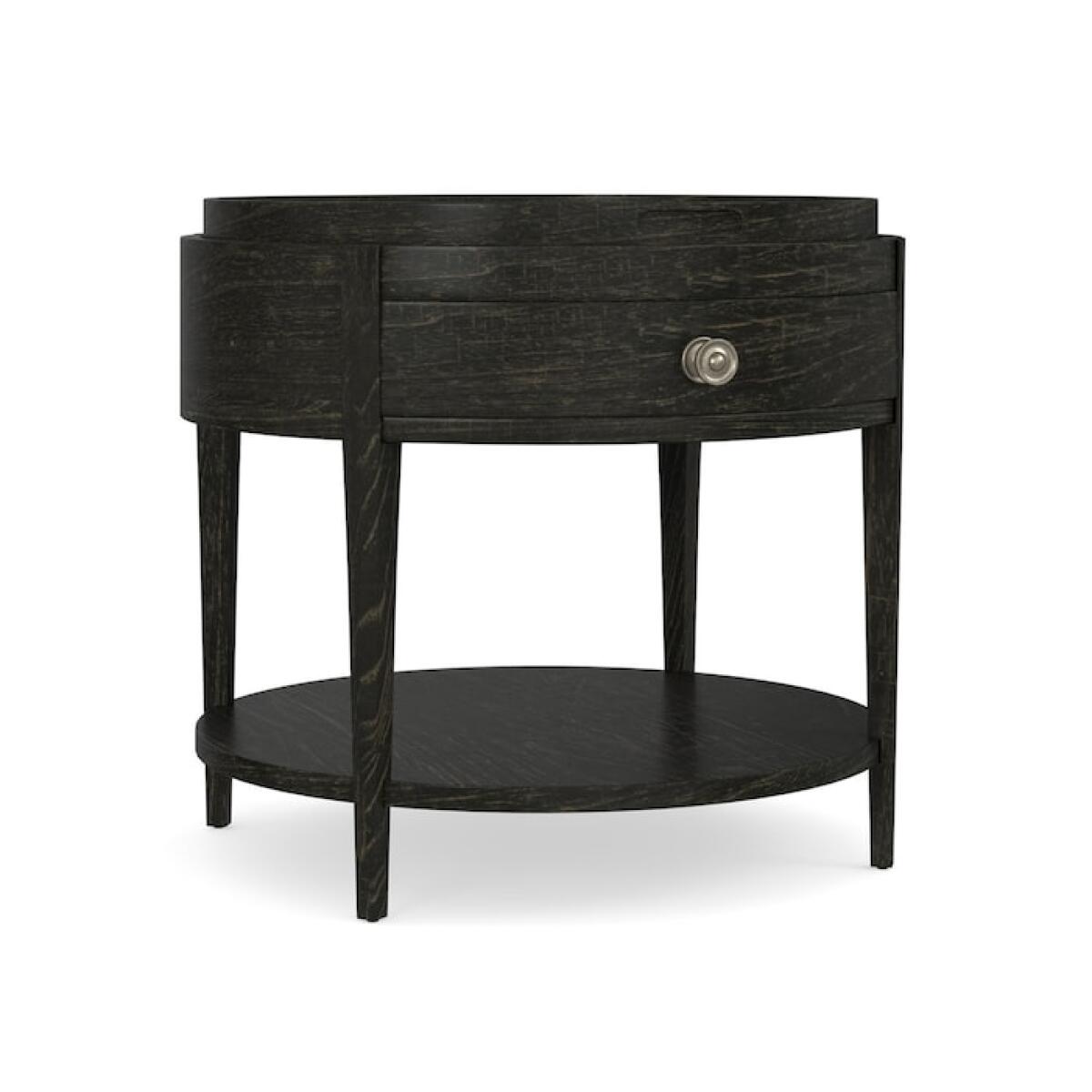 Woodridge Round End Table in Cavern Black Woodridge Round End Table in Cavern Black - Image 1