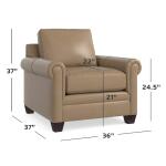 Carolina Leather Panel Arm Accent Chair - Image 3