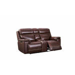 Georgetowne Fresno Power Leather Loveseat